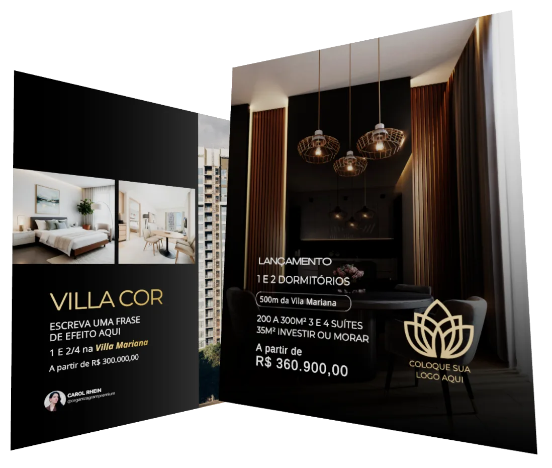 Mockup de templates para corretor de imóveis